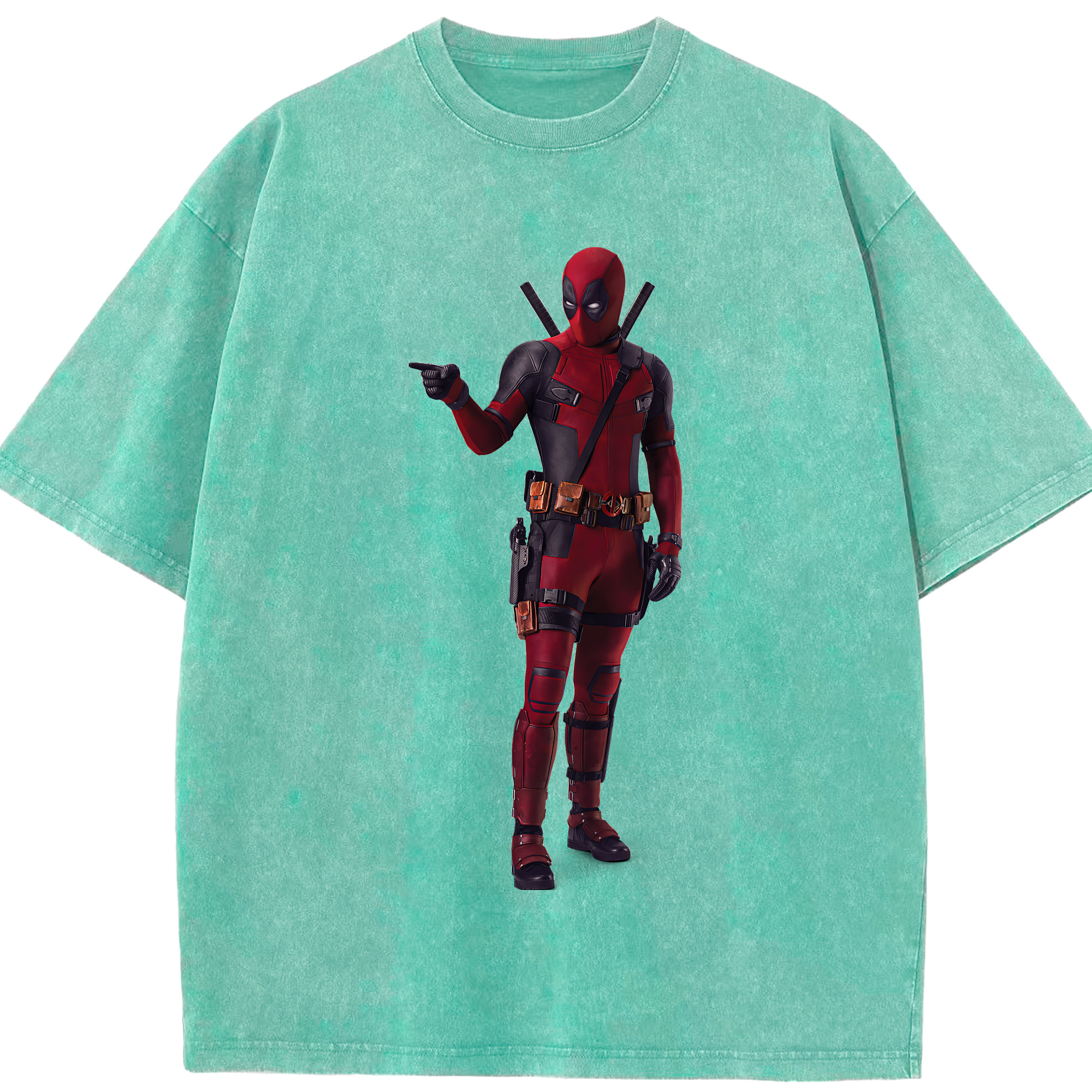 （画像用） Deadpool デッドプール 綿100% ヴィンテージ風 半袖Tシャツ（フロントプリント）